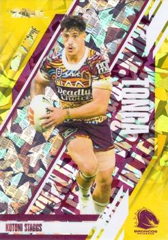 2024 NRL Traders Titanium - World In League Priority #WLP02 Kotoni Staggs Front